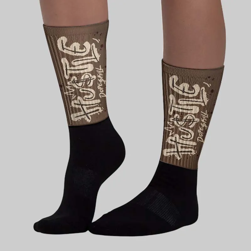 A Ma Maniere x Dark Mocha 4s DopeSkill Sublimated Sock Hustle Graphic sold by DopeSkill product image thumbnail 3