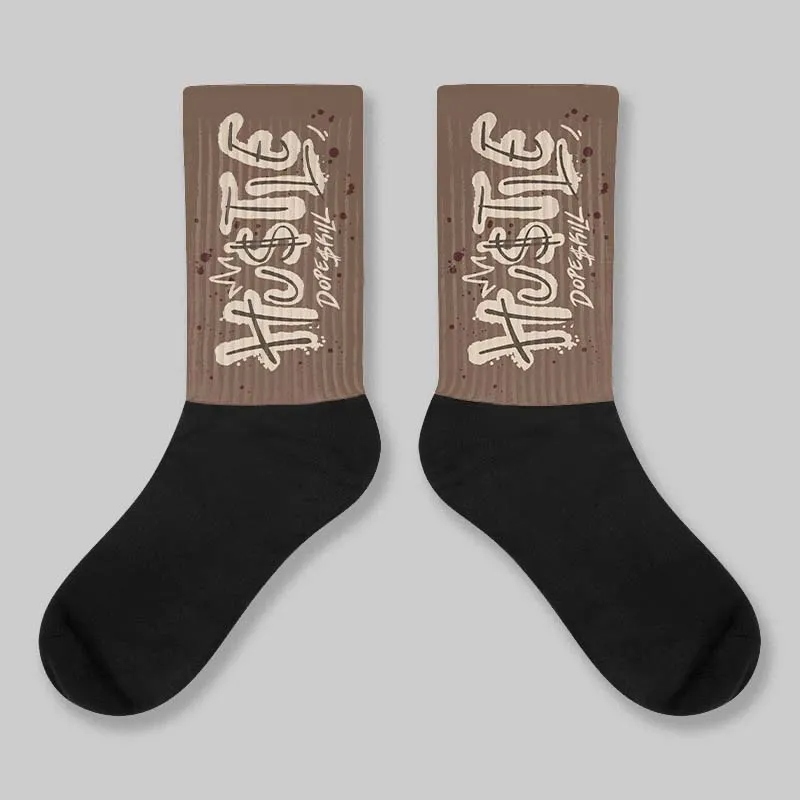 A Ma Maniere x Dark Mocha 4s DopeSkill Sublimated Sock Hustle Graphic sold by DopeSkill