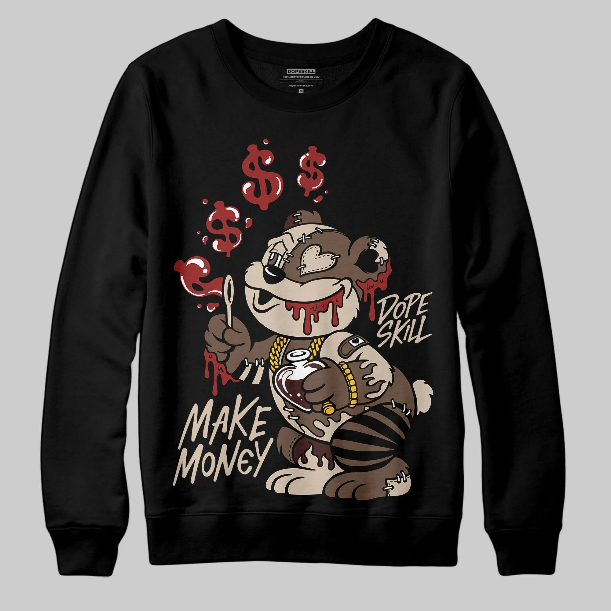 A Ma Maniere x Dark Mocha 4s DopeSkill Sweatshirt Make Money Graphic sold by DopeSkill product image thumbnail 2