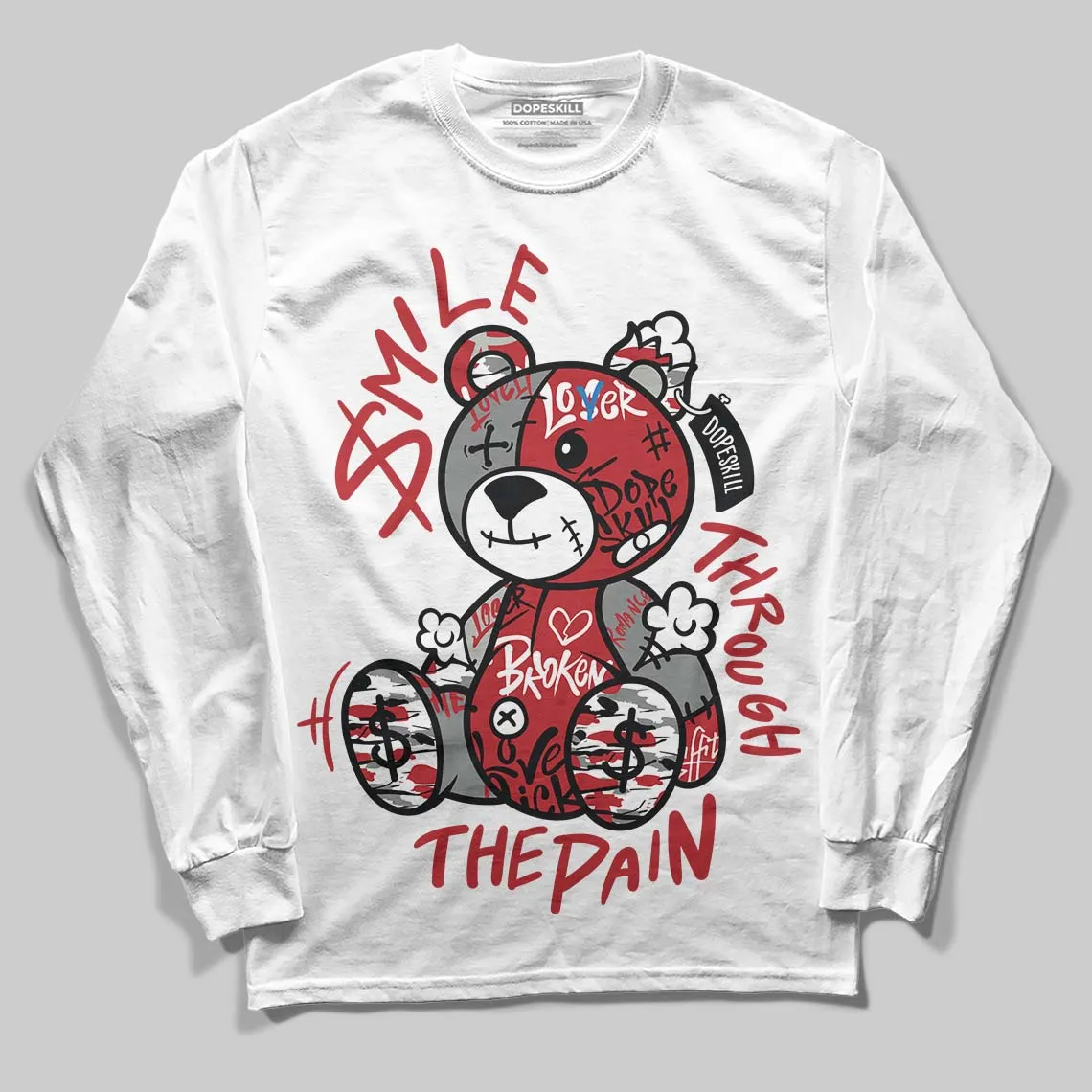 Bugs Bunny 8s DopeSkill Long Sleeve T-Shirt Smile Through The Pain Graphic sold by DopeSkill