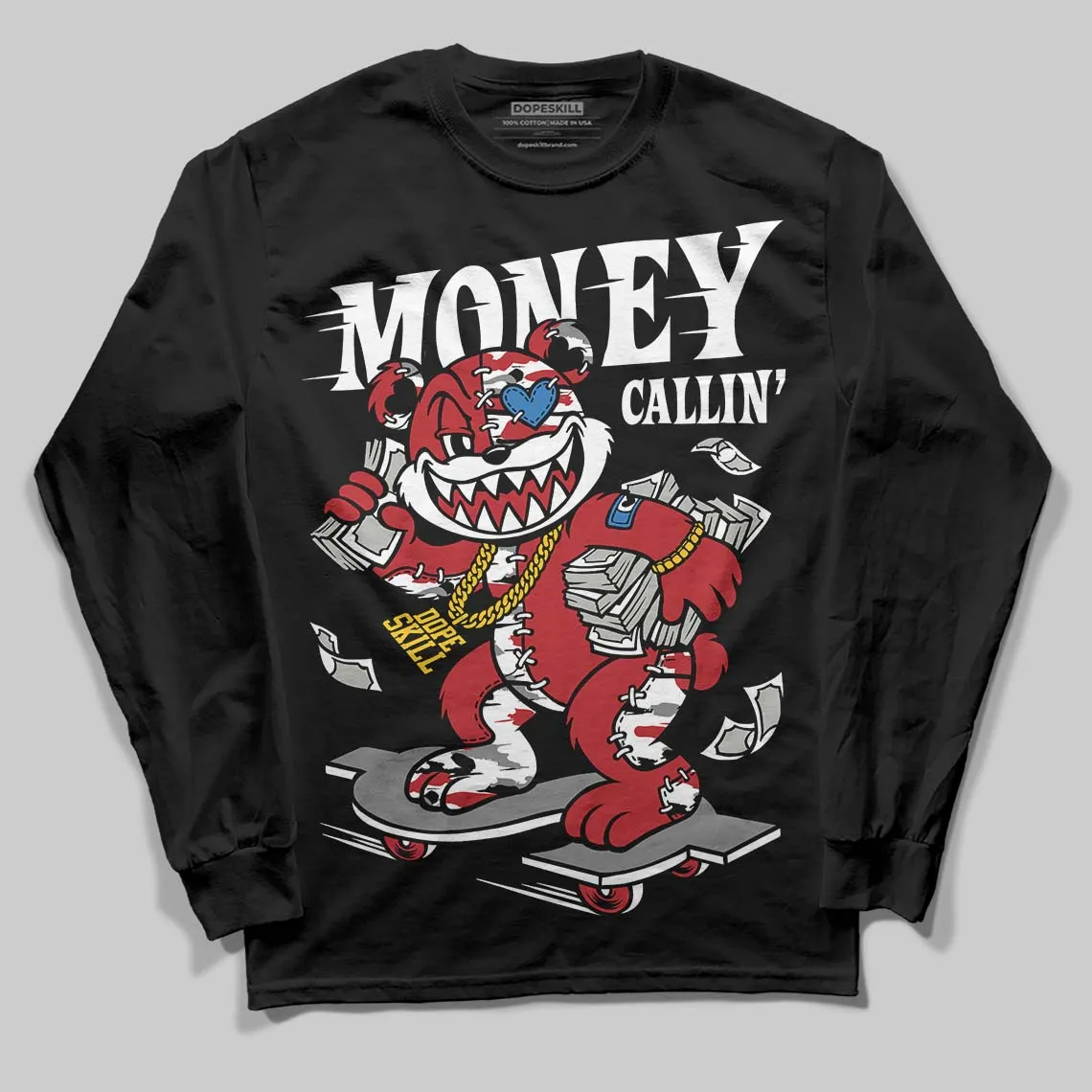 Bugs Bunny 8s DopeSkill Long Sleeve T-Shirt Money Callin' Graphic sold by DopeSkill product image thumbnail 2