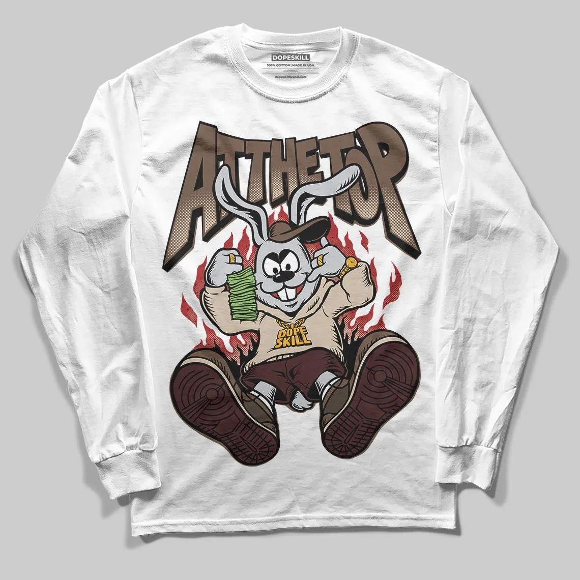 A Ma Maniere x Dark Mocha 4s DopeSkill Long Sleeve T-Shirt At The Top Graphic sold by DopeSkill