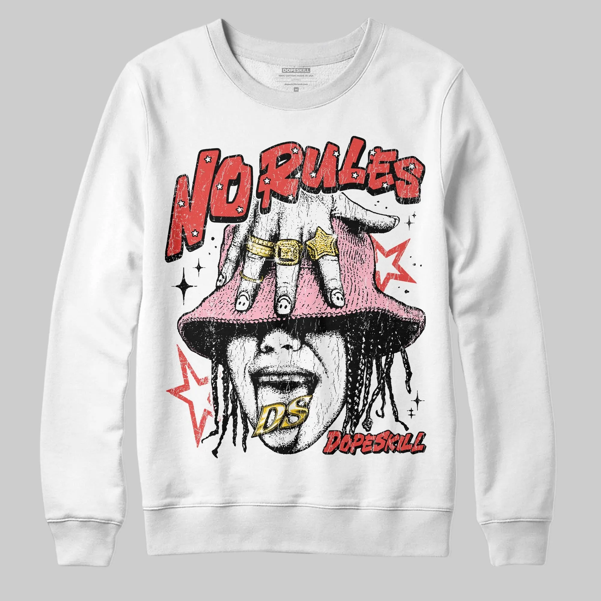 Red 'No Rules' DopeSkill Graphic Sweatshirt sold by DopeSkill product image thumbnail 2