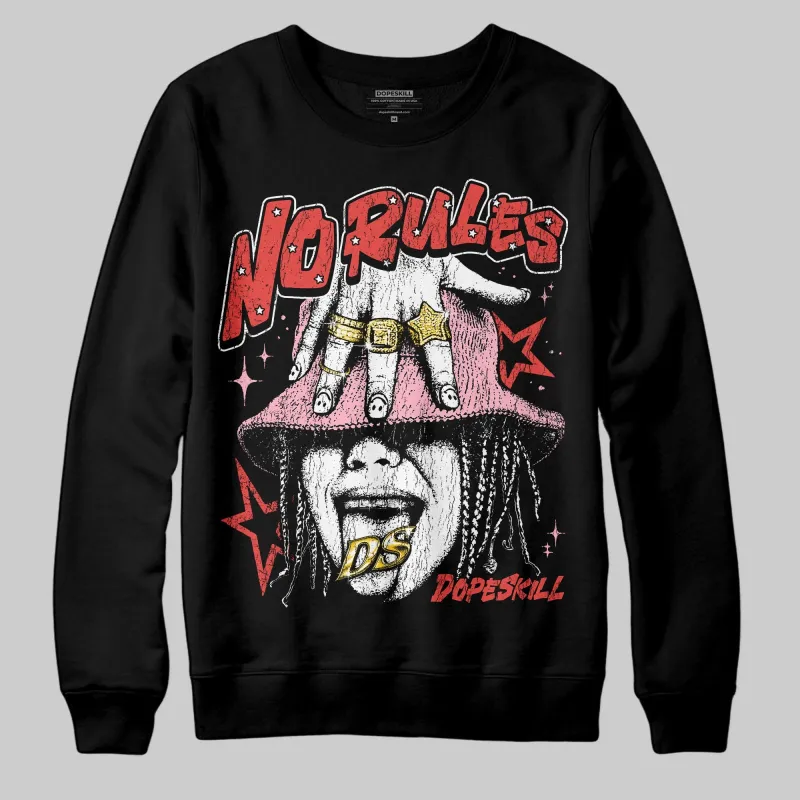Red 'No Rules' DopeSkill Graphic Sweatshirt sold by DopeSkill
