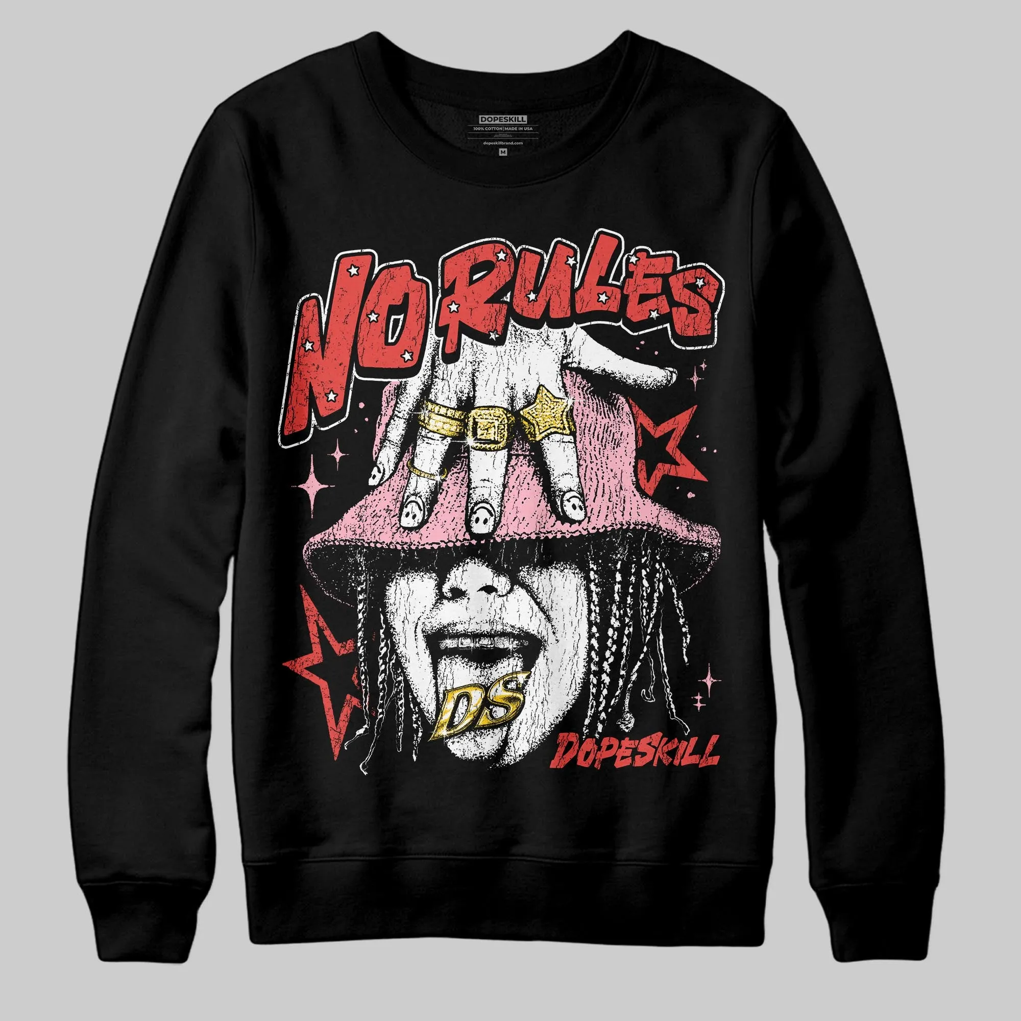 Red 'No Rules' DopeSkill Graphic Sweatshirt sold by DopeSkill