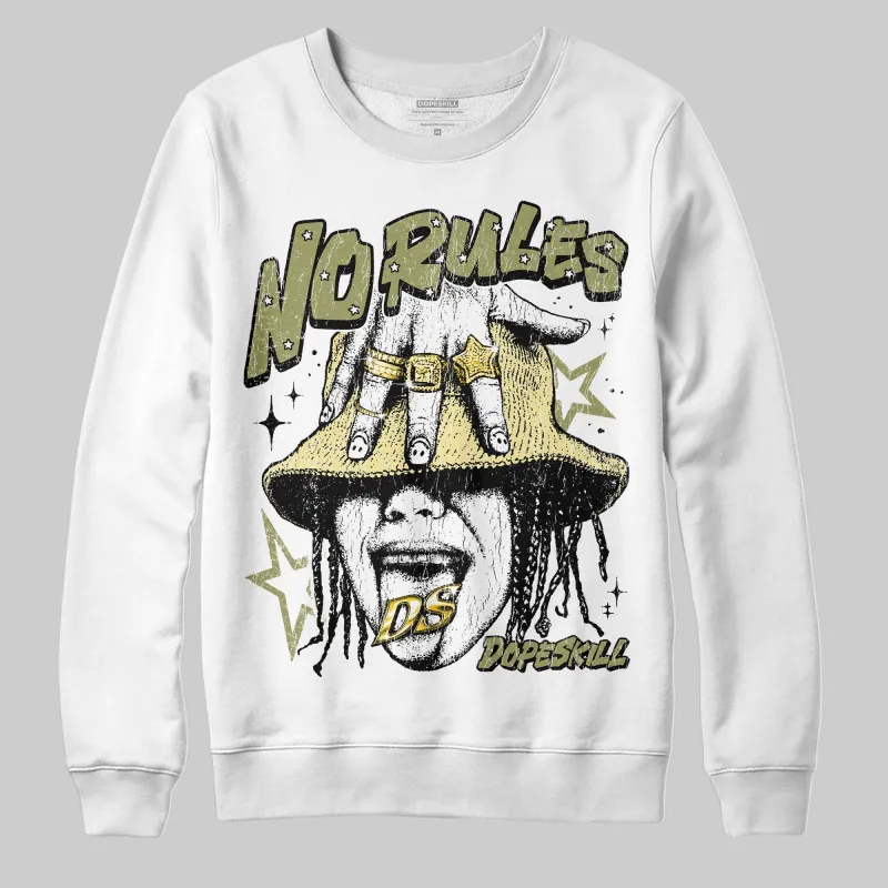 Olive 'No Rules' DopeSkill Graphic Sweatshirt sold by DopeSkill