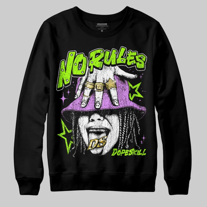 Neon Green 'No Rules' DopeSkill Graphic Sweatshirt sold by DopeSkill