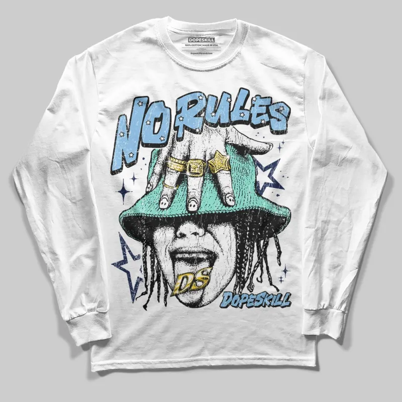 University Blue 'No Rules' DopeSkill Graphic Long Sleeve T-Shirt sold by DopeSkill