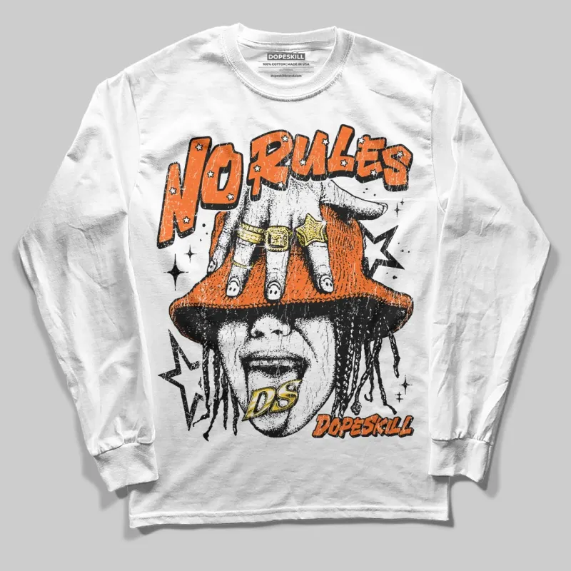 Orange 'No Rules' DopeSkill Graphic Long Sleeve T-Shirt sold by DopeSkill