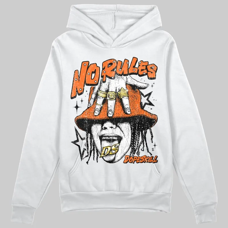Orange 'No Rules' DopeSkill Graphic Hoodie sold by DopeSkill