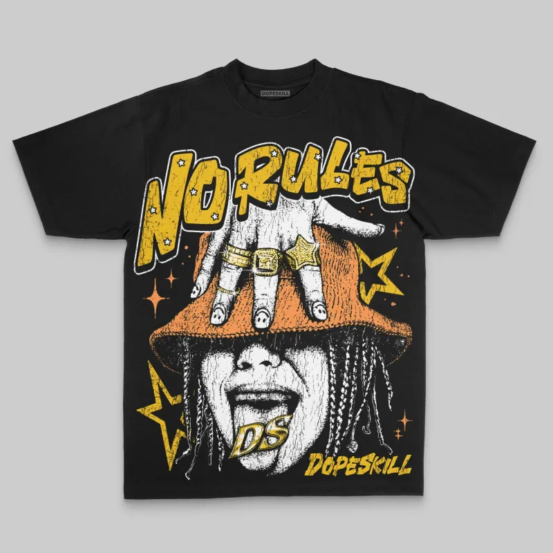 Yellow Oversize Print No Rules DopeSkill Graphic T-shirt sold by DopeSkill