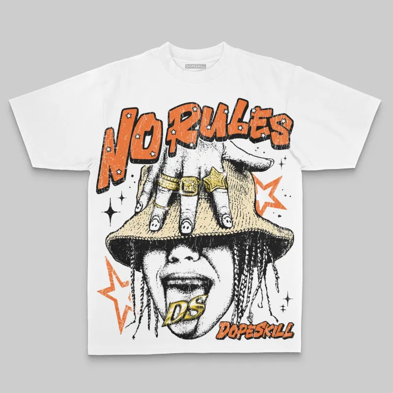 Orange Oversize Print No Rules DopeSkill Graphic T-shirt sold by DopeSkill