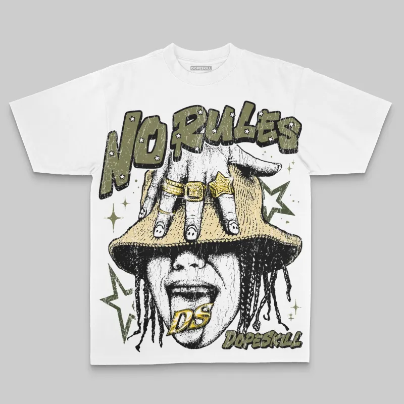 Olive Oversize Print No Rules DopeSkill Graphic T-shirt sold by DopeSkill