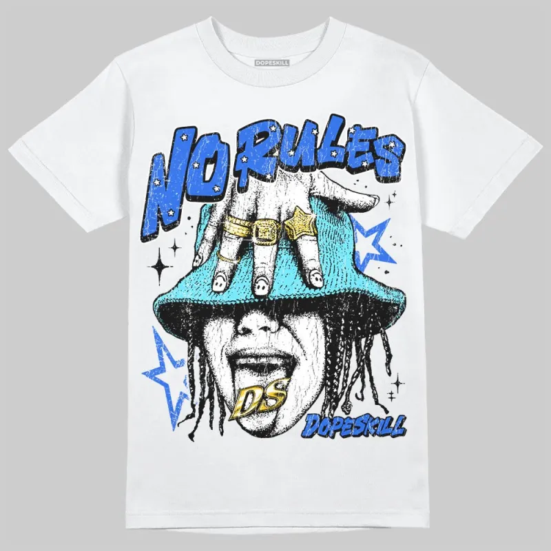 Royal Blue 'No Rules' DopeSkill Graphic T-Shirt made by DopeSkill