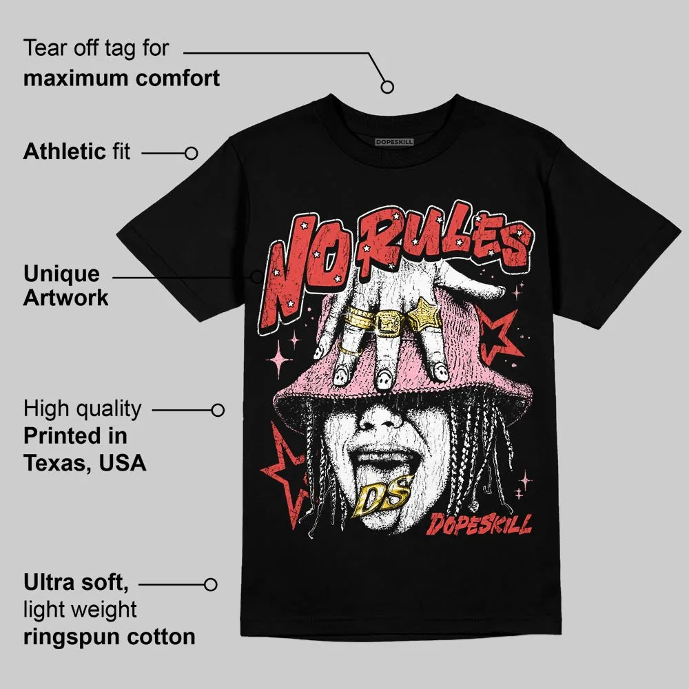 Red 'No Rules' DopeSkill Graphic T-Shirt sold by DopeSkill product image thumbnail 4