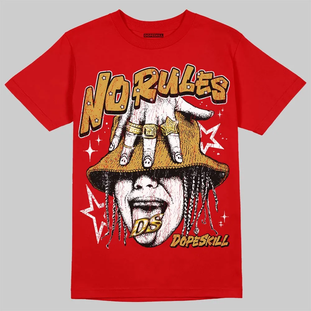 Red 'No Rules' DopeSkill Graphic T-Shirt sold by DopeSkill product image thumbnail 3