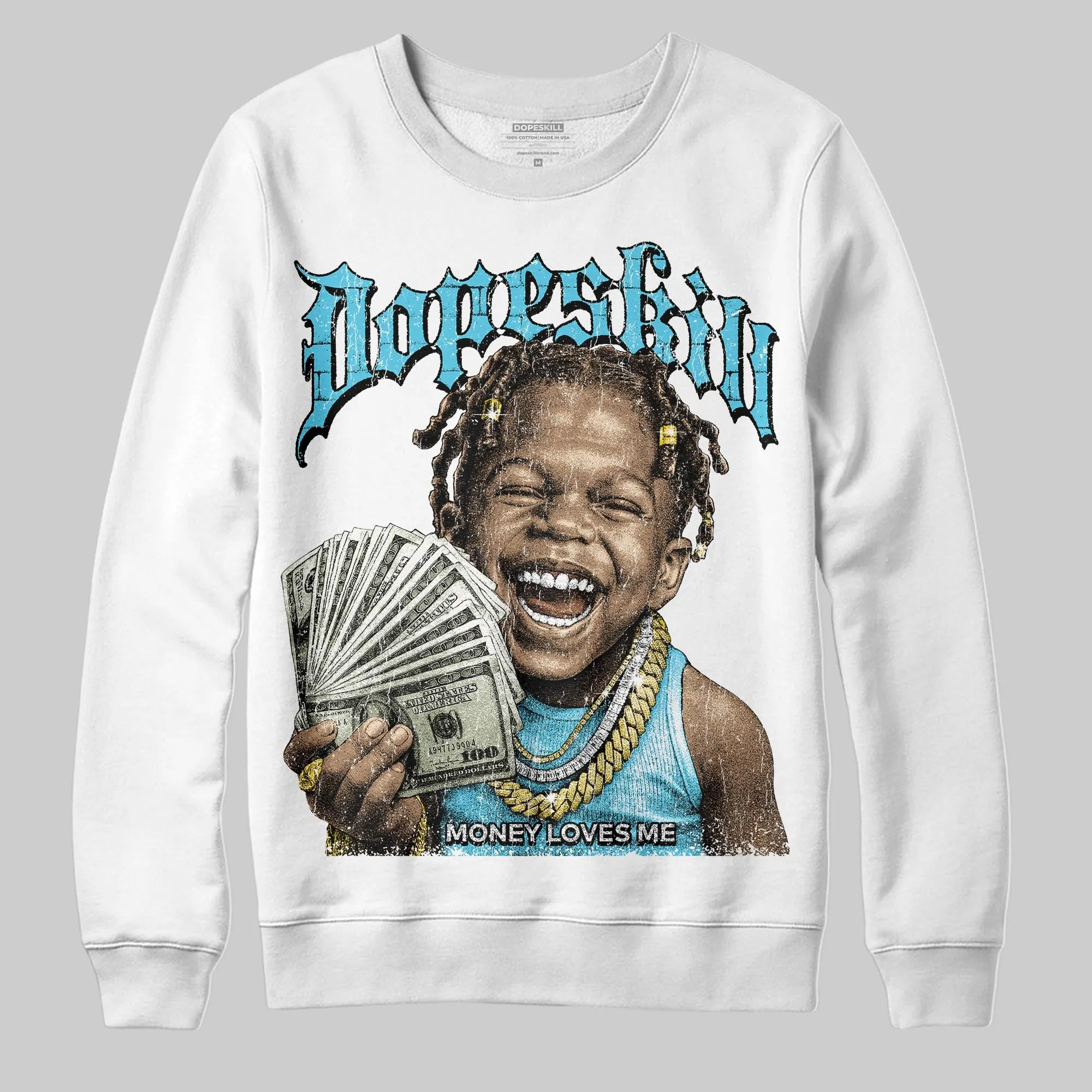 Gamma 11s DopeSkill Sweatshirt Money Loves Me Graphic sold by DopeSkill product image thumbnail 2