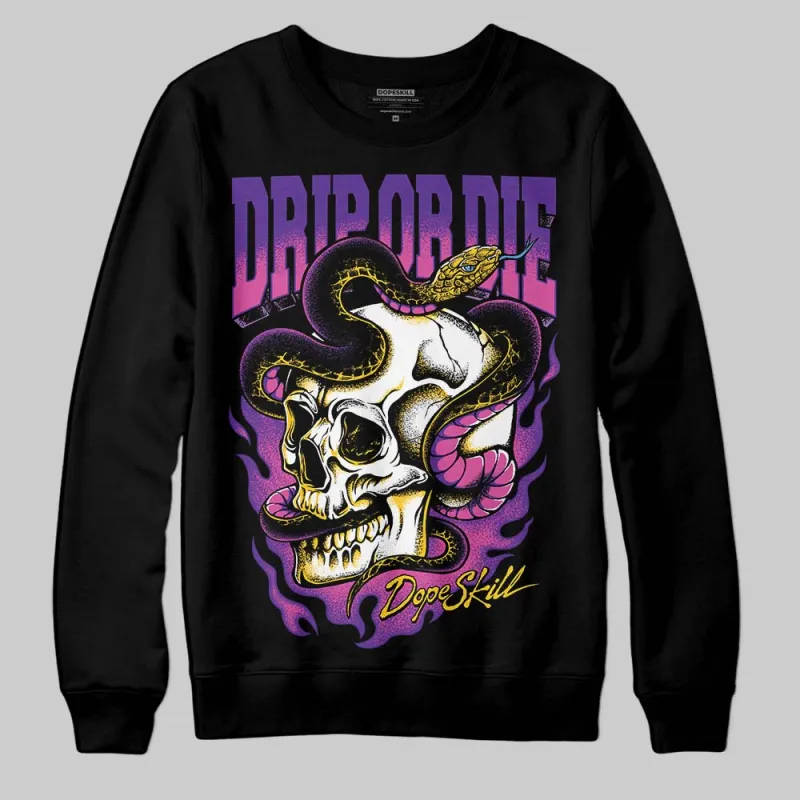 PURPLE 'Drip or Die' DopeSkill Graphic Sweatshirt sold by DopeSkill
