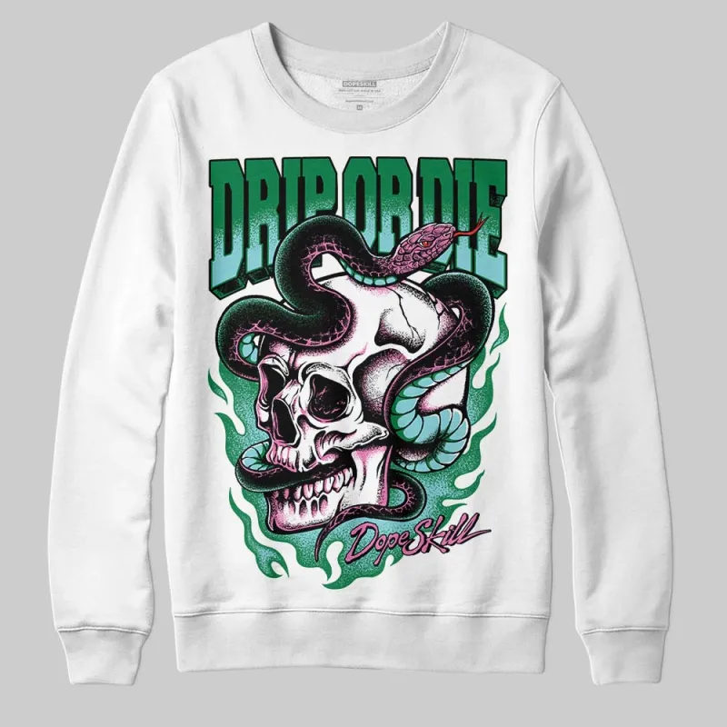 Green 'Drip or Die' DopeSkill Graphic Sweatshirt sold by DopeSkill
