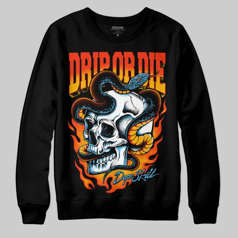 Black/White 'Drip or Die' DopeSkill Graphic Sweatshirt made by DopeSkill