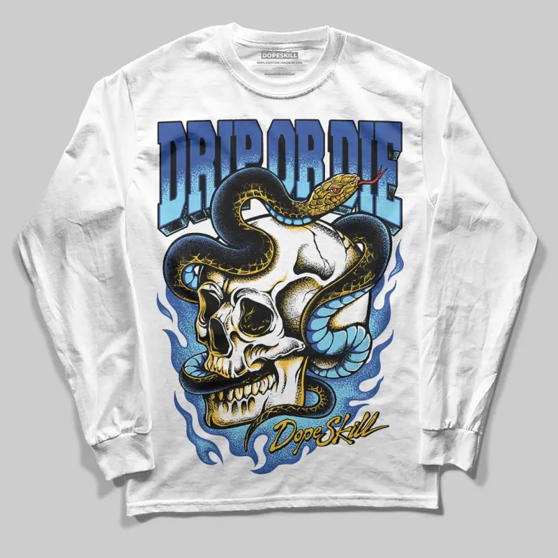 Royal Blue 'Drip or Die' DopeSkill Graphic Long Sleeve T-Shirt sold by DopeSkill