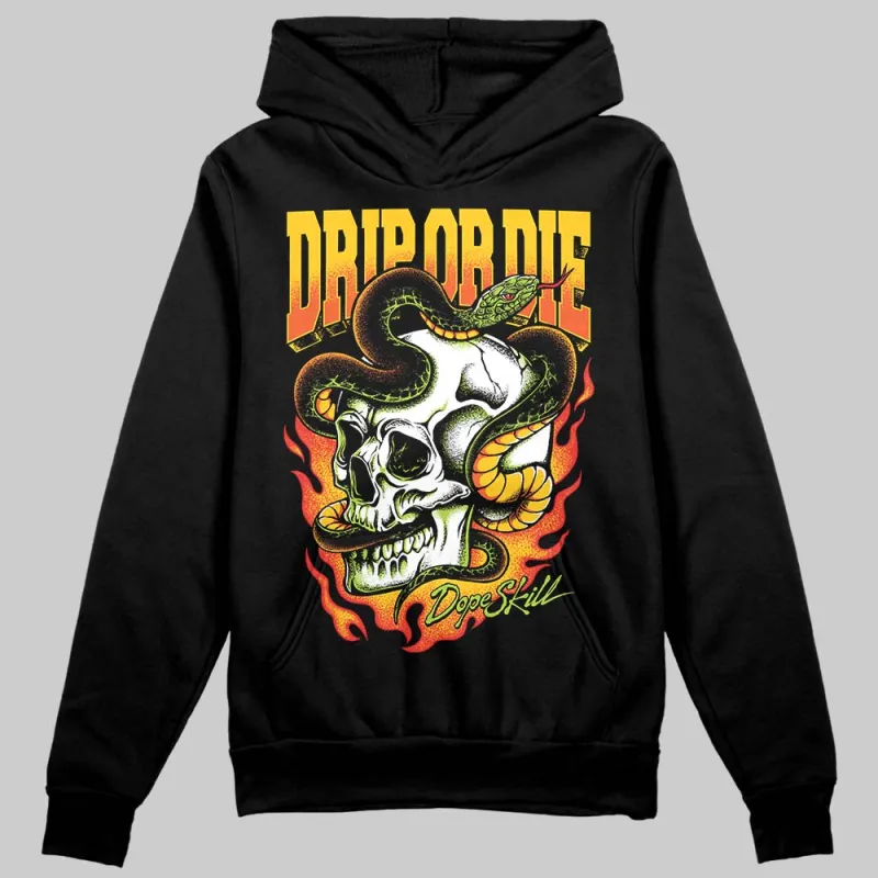 Yellow 'Drip or Die' DopeSkill Graphic Hoodie sold by DopeSkill
