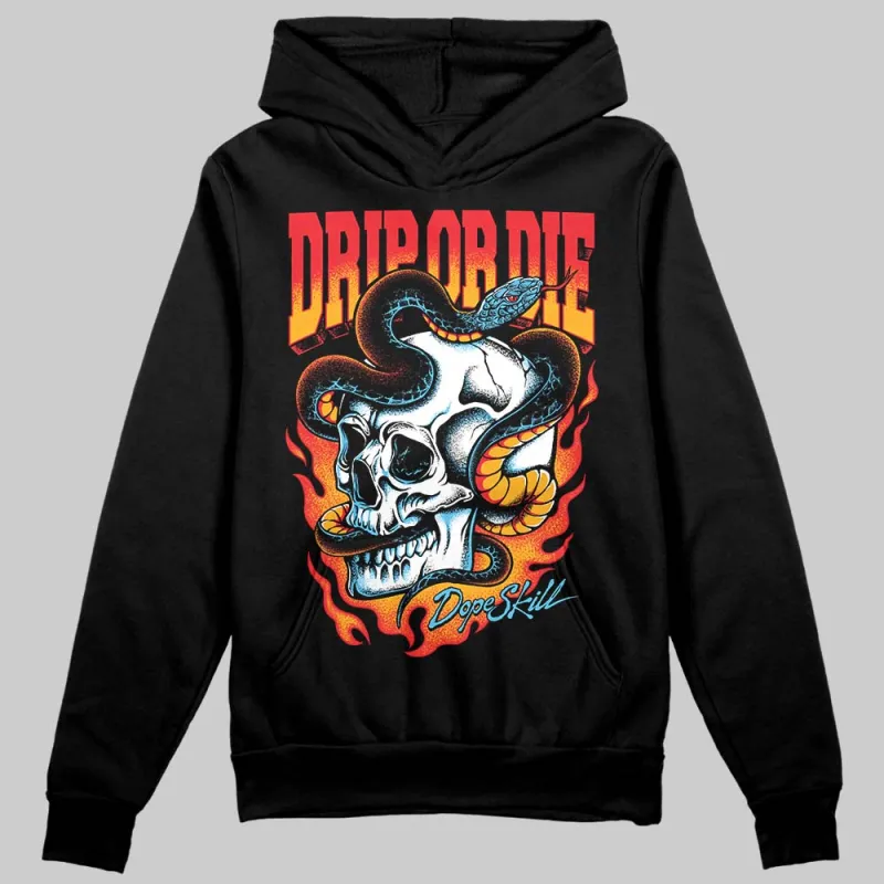 Red 'Drip or Die' DopeSkill Graphic Hoodie sold by DopeSkill