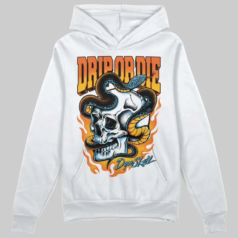 Orange 'Drip or Die' DopeSkill Graphic Hoodie sold by DopeSkill