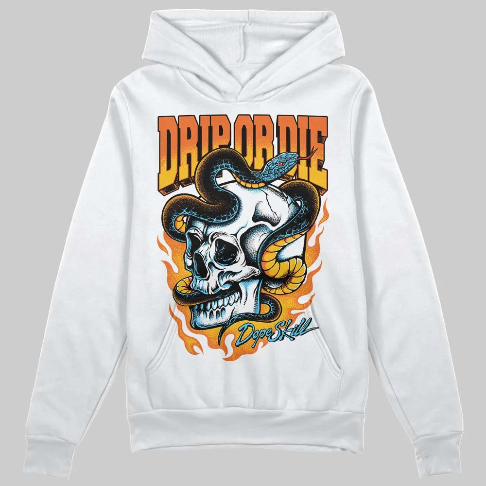 Orange 'Drip or Die' DopeSkill Graphic Hoodie sold by DopeSkill