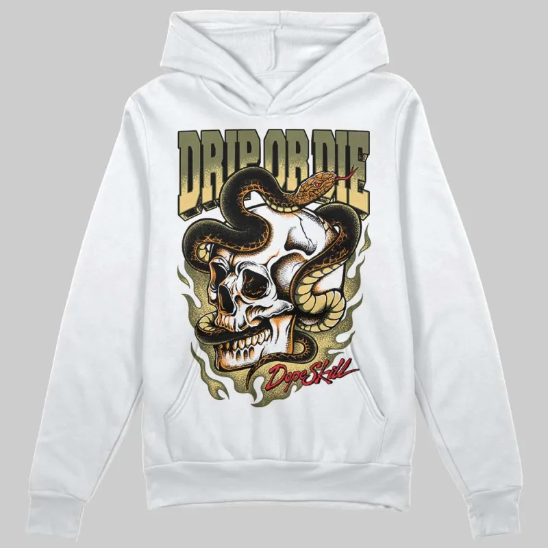 Olive 'Drip or Die' DopeSkill Graphic Hoodie sold by DopeSkill