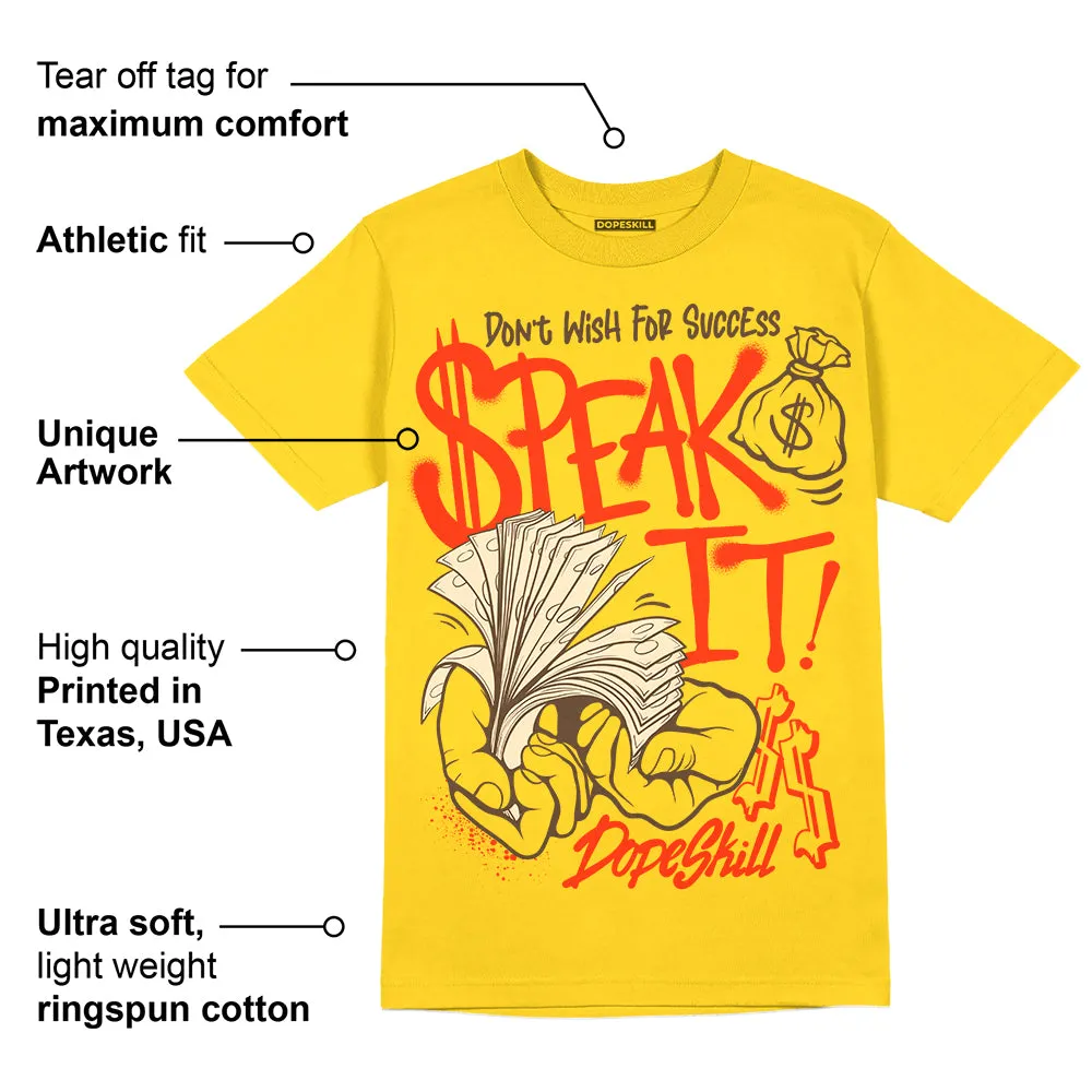 Vivid Sulfur 4s DopeSkill Yellow T-shirt Speak It Graphic sold by DopeSkill product image thumbnail 2
