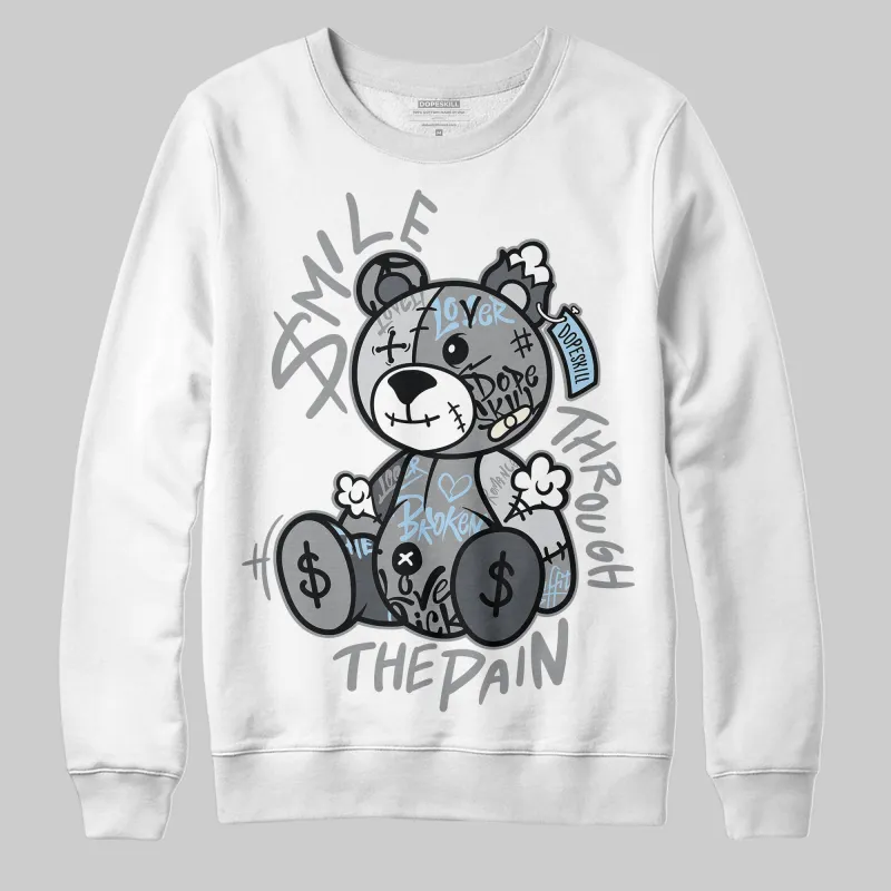 Wolf Grey 5s DopeSkill Sweatshirt Smile Through The Pain Graphic sold by DopeSkill