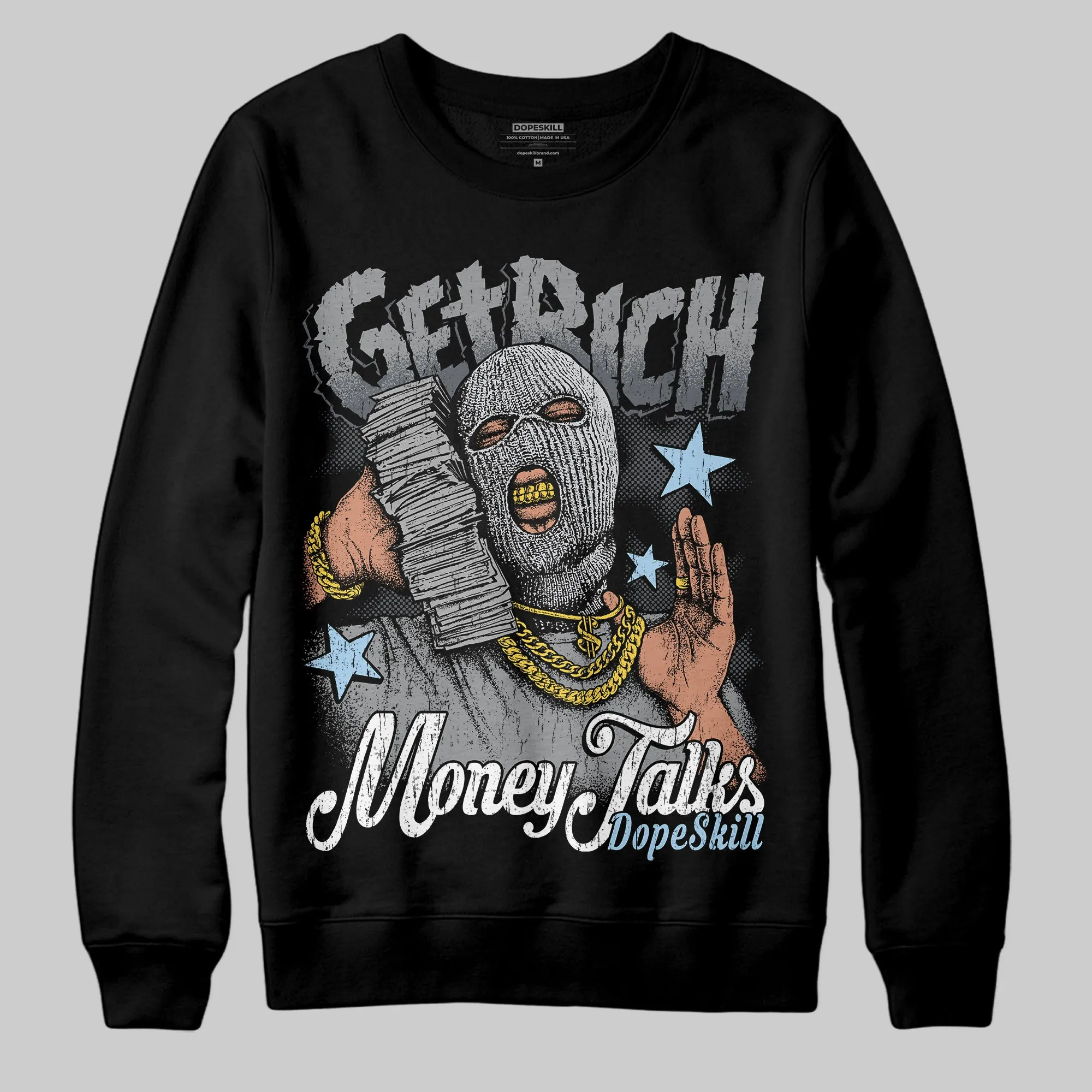 Wolf Grey 5s DopeSkill Sweatshirt Get Rich Graphic sold by DopeSkill product image thumbnail 2