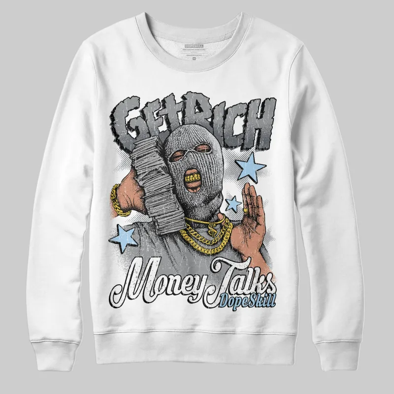 Wolf Grey 5s DopeSkill Sweatshirt Get Rich Graphic sold by DopeSkill