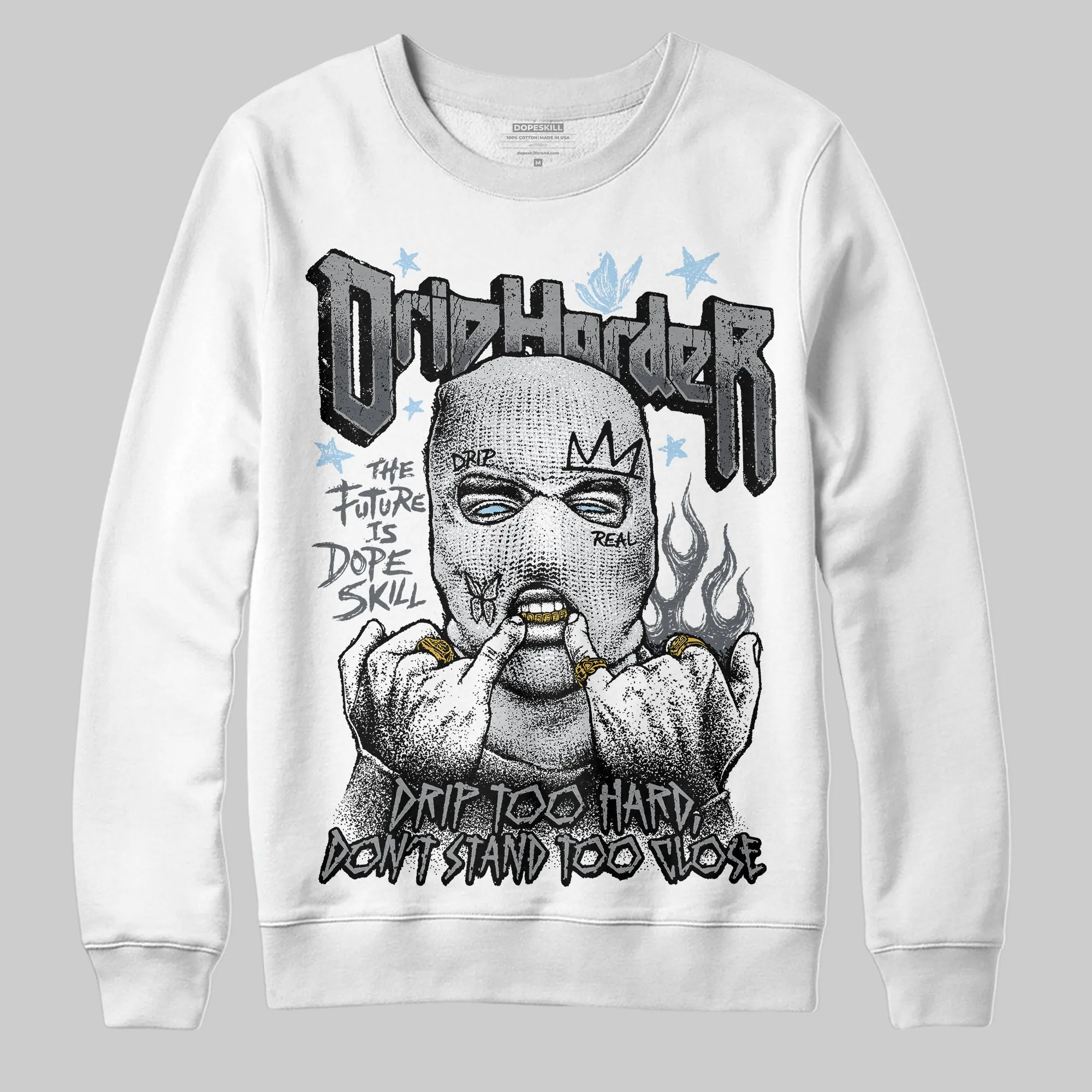 Wolf Grey 5s DopeSkill Sweatshirt Drip Harder Graphic sold by DopeSkill