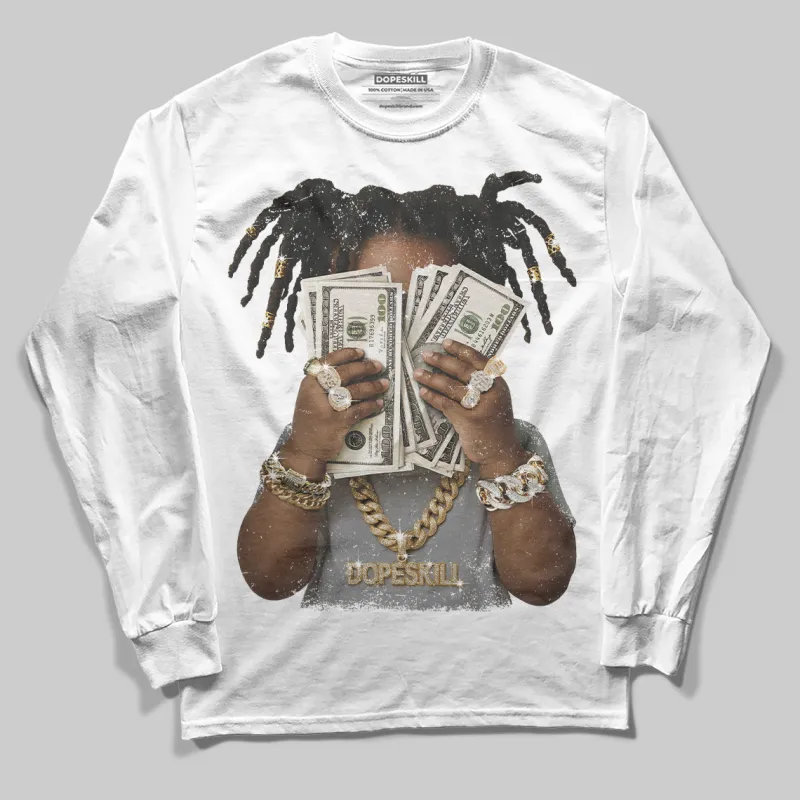 Wolf Grey 5s DopeSkill Long Sleeve T-Shirt Rich Youth Graphic sold by DopeSkill