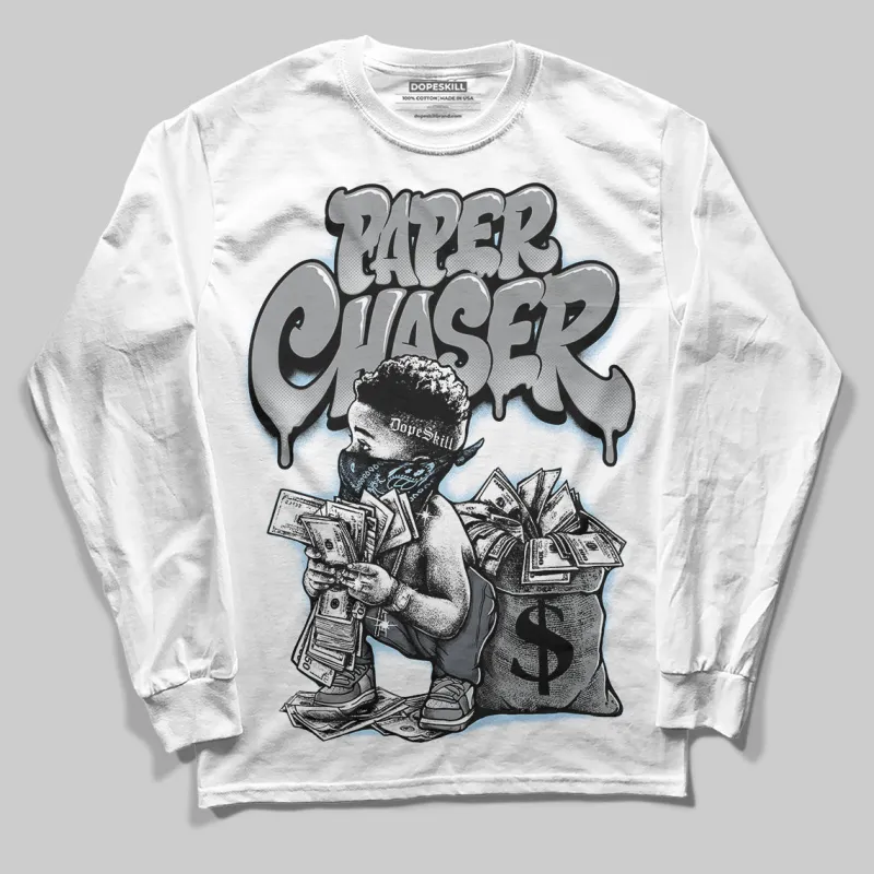Wolf Grey 5s DopeSkill Long Sleeve T-Shirt Paper Chaser Boy Graphic sold by DopeSkill
