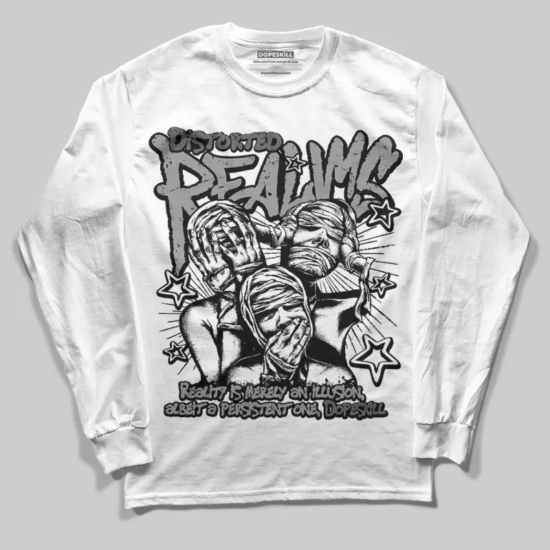 Wolf Grey 5s DopeSkill Long Sleeve T-Shirt Distorted Realms Graphic made by DopeSkill