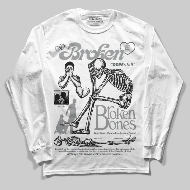 Wolf Grey 5s DopeSkill Long Sleeve T-Shirt Broken Bones Graphic sold by DopeSkill