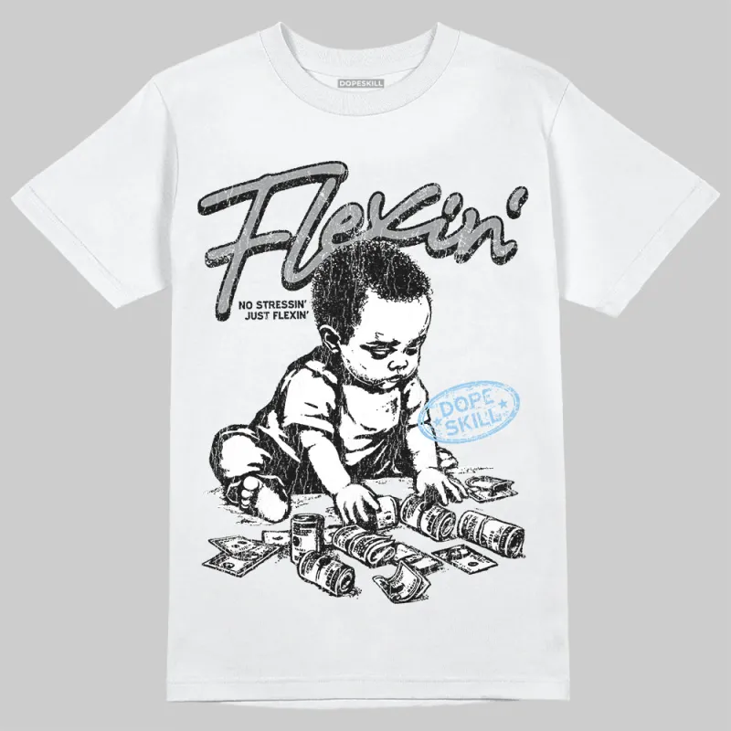Wolf Grey 5s DopeSkill T-Shirt Flexin' Graphic sold by DopeSkill