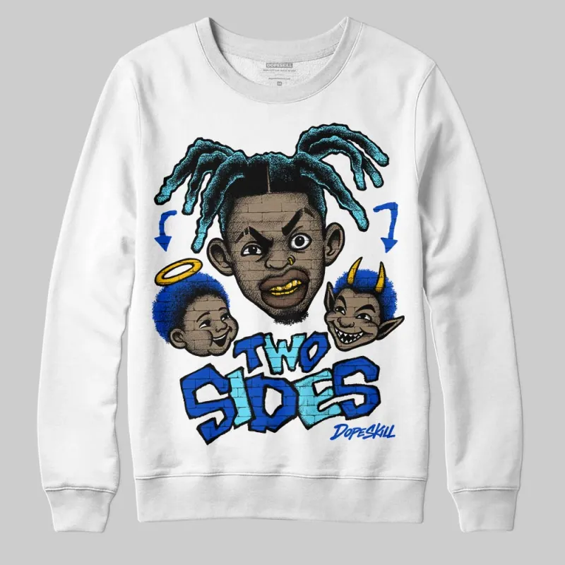 Royal Blue 'Two Sides' DopeSkill Graphic Sweatshirt sold by DopeSkill