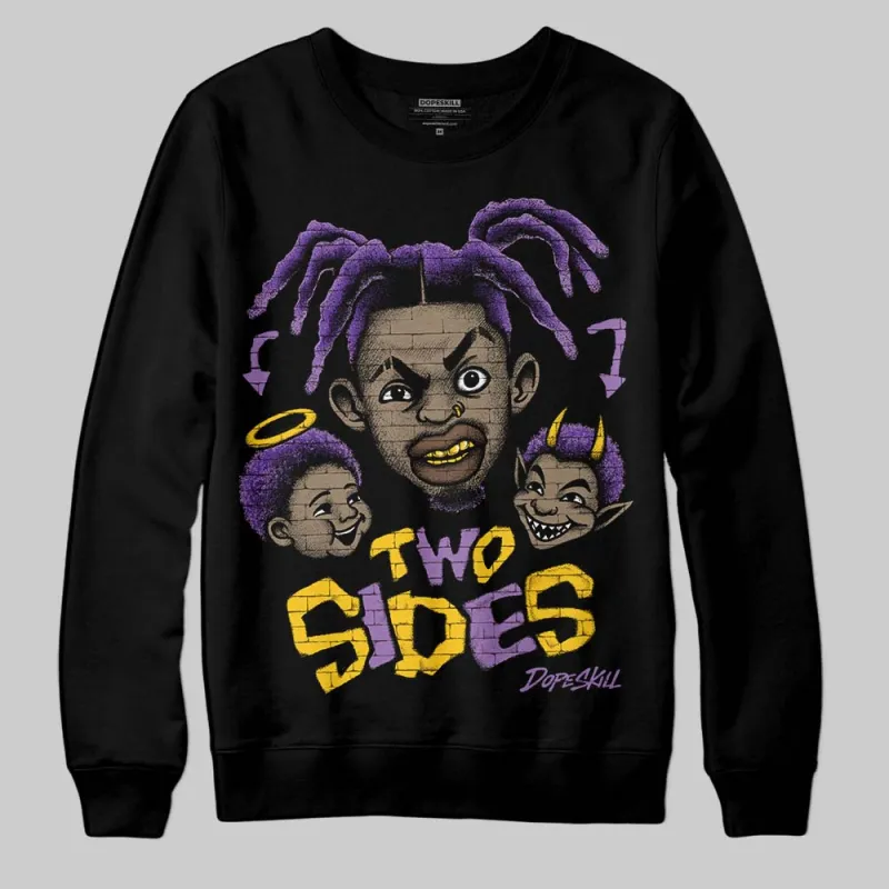 PURPLE 'Two Sides' DopeSkill Graphic Sweatshirt sold by DopeSkill