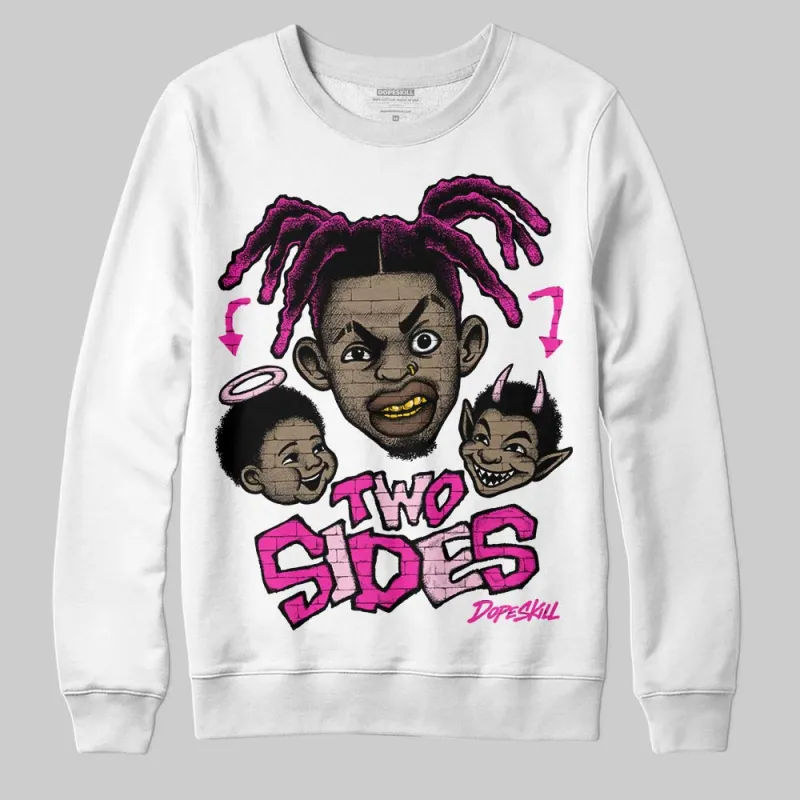 Pink 'Two Sides' DopeSkill Graphic Sweatshirt sold by DopeSkill