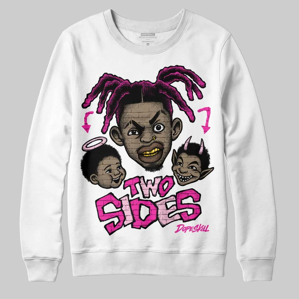 Pink 'Two Sides' DopeSkill Graphic Sweatshirt sold by DopeSkill