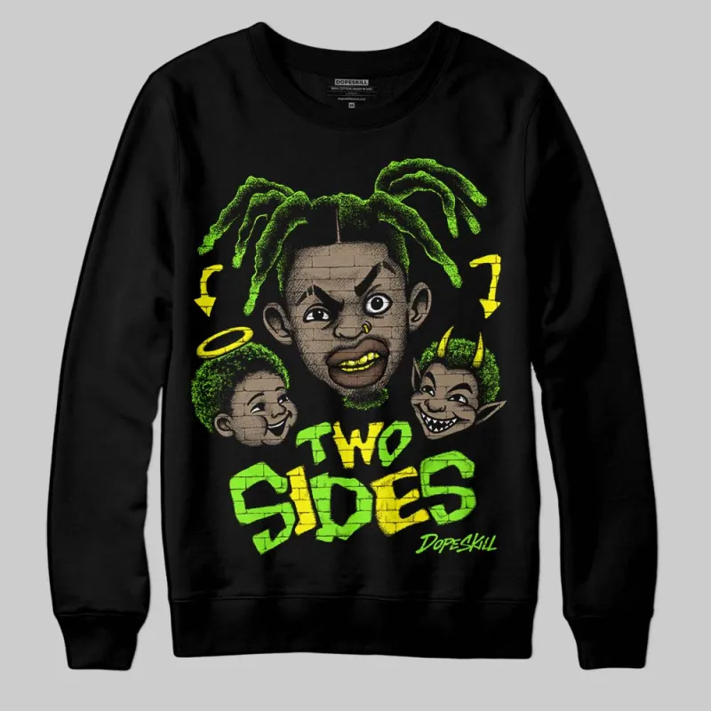 Neon Green 'Two Sides' DopeSkill Graphic Sweatshirt sold by DopeSkill