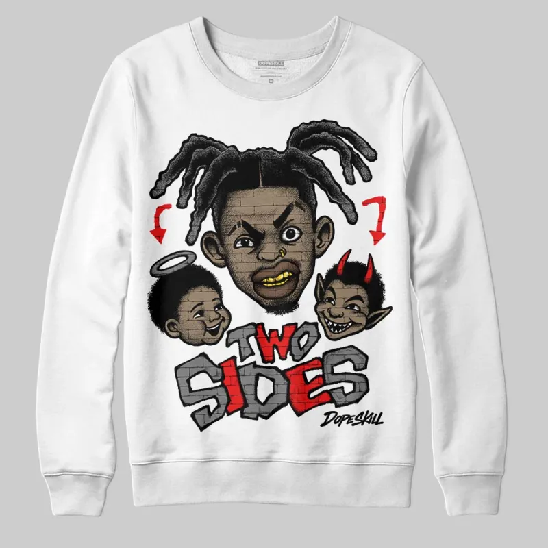 Grey 'Two Sides' DopeSkill Graphic Sweatshirt sold by DopeSkill