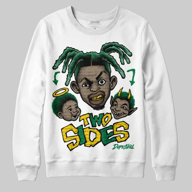 Green 'Two Sides' DopeSkill Graphic Sweatshirt sold by DopeSkill