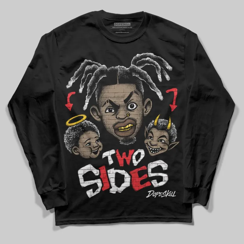 Black/White 'Two Sides' DopeSkill Graphic Long Sleeve T-Shirt sold by DopeSkill