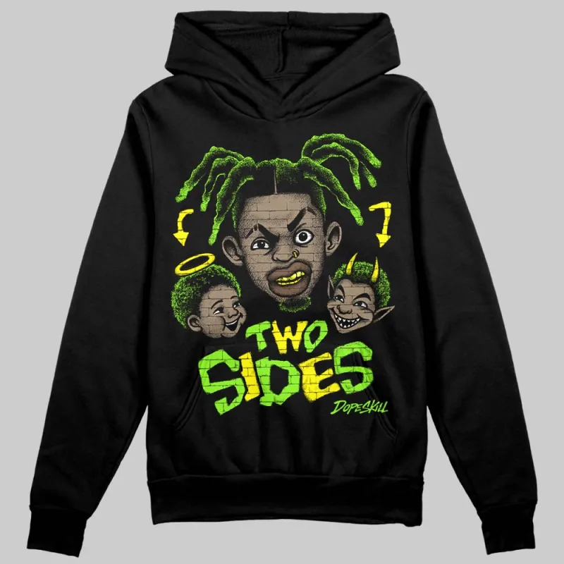 Neon Green 'Two Sides' DopeSkill Graphic Hoodie sold by DopeSkill