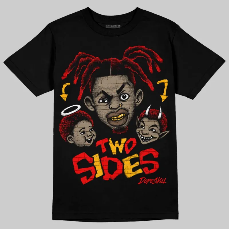 Red 'Two Sides' DopeSkill Graphic T-Shirt sold by DopeSkill
